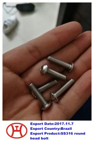 SS 316  Śruba z łbem okrągłym